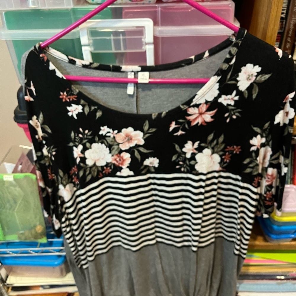 Short sleeve, mixed media, blk/why shirt